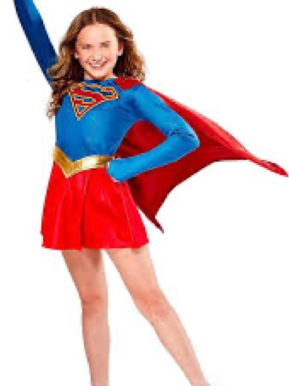 DC Supergirl Child Costume - Red, Blue, and Gold